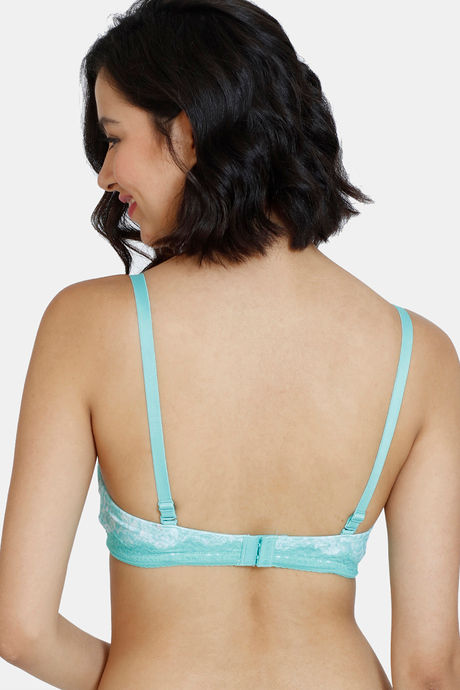Zivame Mio Amore Padded Non Wired 3/4th Coverage Beach Top - Green Print — image 2